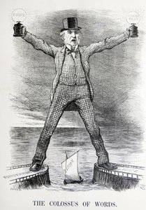 Political Satire Depicting William Ewart Gladstone and Benjamin Disraeli by John Tenniel