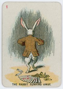 The Rabbit running away by John Tenniel