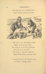 The walrus and the carpenter with oysters by John Tenniel