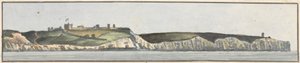 Dover Castle, North East, 1/2 North (one of five drawings on one mount) by John Thomas Serres