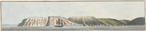 The Bolt Head, West North West (one of five drawings on one mount) by John Thomas Serres