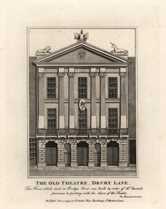 Front of the Old Theatre, Drury Lane by John Thomas Smith