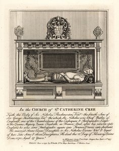 Grave Effigy of Sir Nicholas Throkmorton by John Thomas Smith