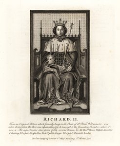 King Richard II of England, from an original picture hung in the Choir of St Peter’s Westminster by John Thomas Smith
