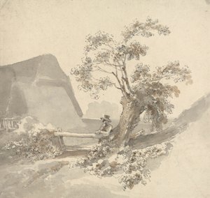 Man Beside a Stile by John Thomas Smith