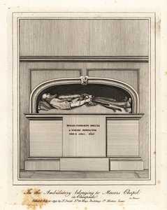 Monument to Richard Fishbourne Mercer, Died 1625, in the Ambulatory in Mercers Chapel, Cheapside by John Thomas Smith