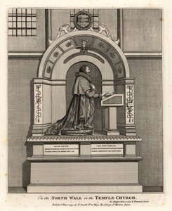 Monument to Lawyer Richard Martin in the Temple Church by John Thomas Smith
