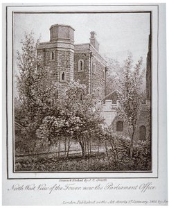 North-West View of the Jewel Tower, Old Palace Yard, Westminster, London by John Thomas Smith