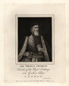 Sir Thomas Gresham, English Merchant and Financier, Founder of the Royal Exchange and Gresham College by John Thomas Smith