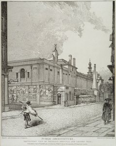 South West View of Bethlem Hospital and London Wall by John Thomas Smith