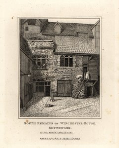 South Remains of Winchester House, Southwark by John Thomas Smith