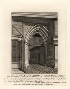 The Principal Gate of the Priory of St Bartholomew, Smithfield by John Thomas Smith