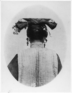Back view of Coiffure of married Manchu matron, c.1867-72 by John Thomson
