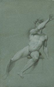 Sketch of a male nude - life study by John Trumbull
