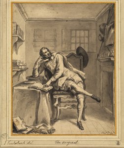 Don Quixote in His Study by John Vanderbanck