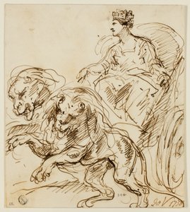 Cybele on Chariot Drawn by Lions