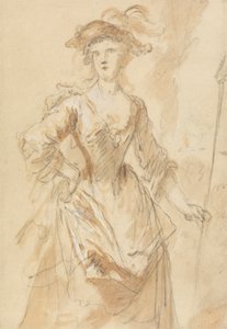 Portrait of a Young Lady as a Shepherdress by John Vanderbank