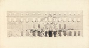 Architectural Drawing of a Building with Astrological Symbols by John Varley