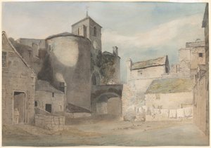 Fortified Entrance to a Welsh Town (East Gate of Caernarvon) by John Varley