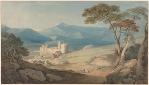 Harlech Castle and Snowdon by John Varley