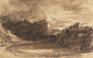 Romantic Landscape with Cliffs and a Castle