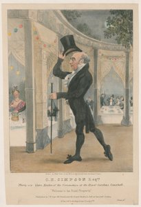 C H Simpson Esquire, Master of Ceremonies at the Royal Gardens, Vauxhall