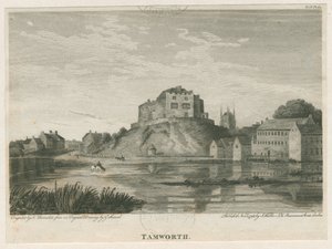 Tamworth Castle: Engraving