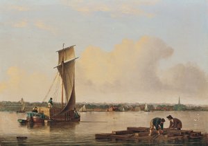 A Keel on the Humber, late 1820s by John Ward