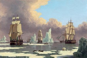 The Northern Whale Fishery: The Swan and Isabella, c. 1840 by John Ward of Hull