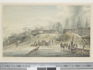 A View of the Habitations in Nootka Sound by John Webber