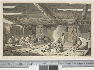 The Inside of a House in Nootka Sound by John Webber