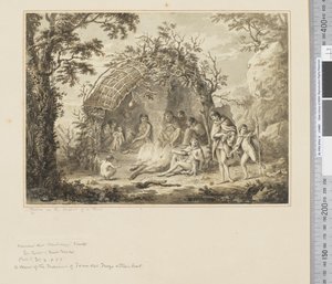 Natives in the Interior of a Hut