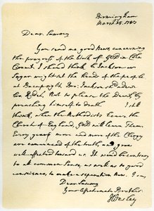 Letter from John Wesley to Samuel Bradburn, 25th March 1783 by John Wesley
