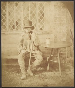 Man seated at table by John Whistler