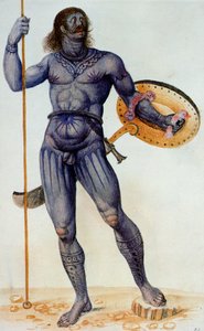 Pictish Man Holding a Shield by John White