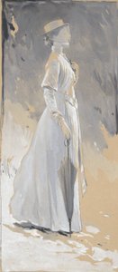 Young Woman in White: Miss Cynthia by John White Alexander