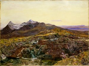 Cuillin Ridge, Skye, from Sligachan, 1855 by John William Inchbold