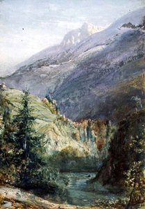 On the Road of Sepey, Switzerland by John William Inchbold