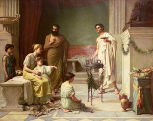 The Visit of a Sick Child to the Temple of Aesculapius by John William Waterhouse