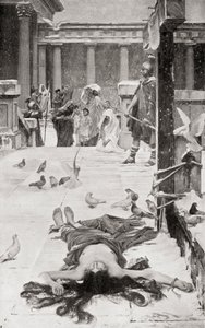 The martyrdom of Saint Eulalia, after the painting by John William Waterhouse, from Hutchinson