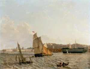 View over the Thames to Greenwich with Greenwich Hospital