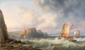 Off the Yorkshire Coast, Staithes by John Wilson Carmichael