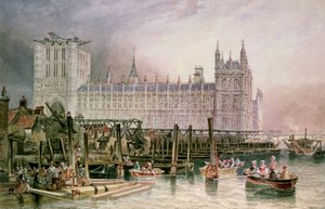 The Houses of Parliament in Course of Erection by John Wilson Carmichael