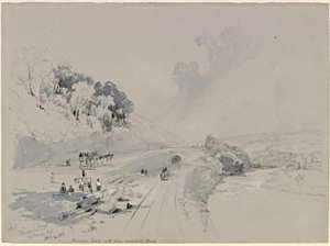 Whitchester Tunnel with Unthank Hall by John Wilson Carmichael