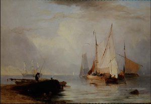 Fishing Scene in the North of England by John Wilson Ewbank