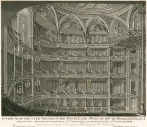 Interior of the late Theatre Royal, Drury Lane, London by John Winston