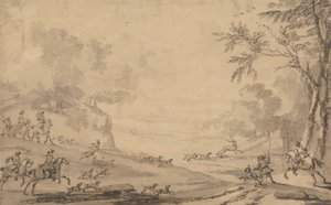A Stag Hunt by John Wootton