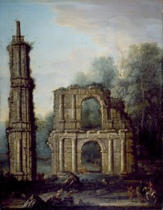 The ruins of Holdenby Castle, Northamptonshire, c.1735-45 by John Wootton