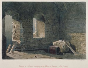 Interior view of a tower belonging to London Wall at Old Bailey, City of London