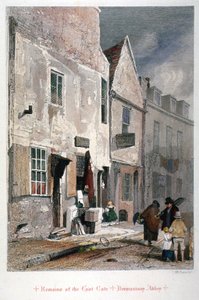 View of the East Gate Remains of the Abbey of St Saviour, Bermondsey, London by John Wykeham Archer